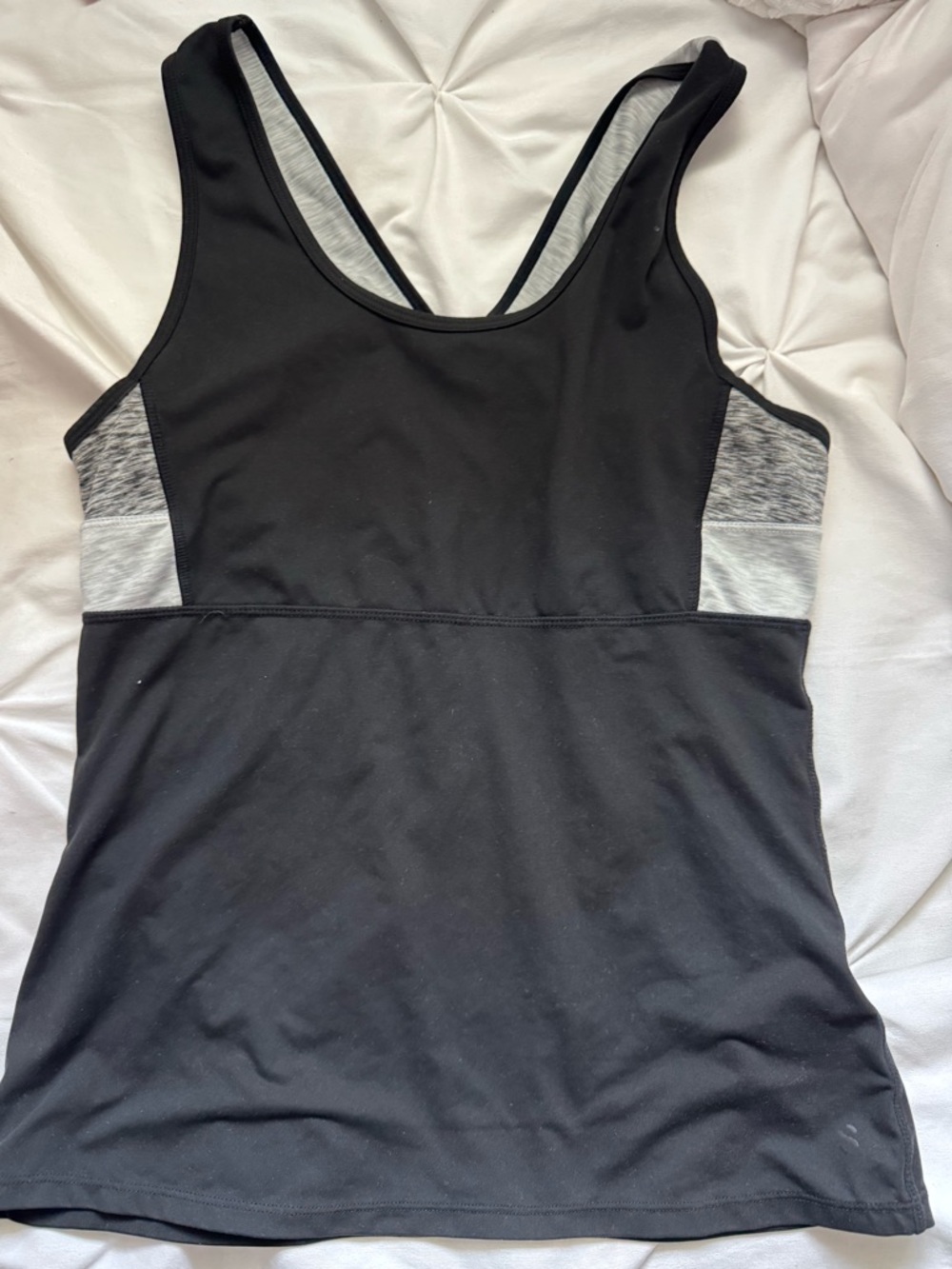 H&M Black and Heather Gray Sport Athletic Yoga Workout Tank